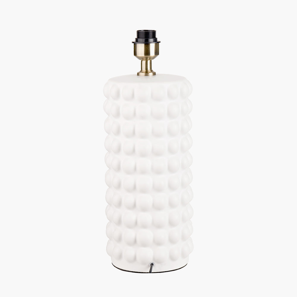 Sohan White Bobbled Ceramic Tall Table Lamp - Base Only